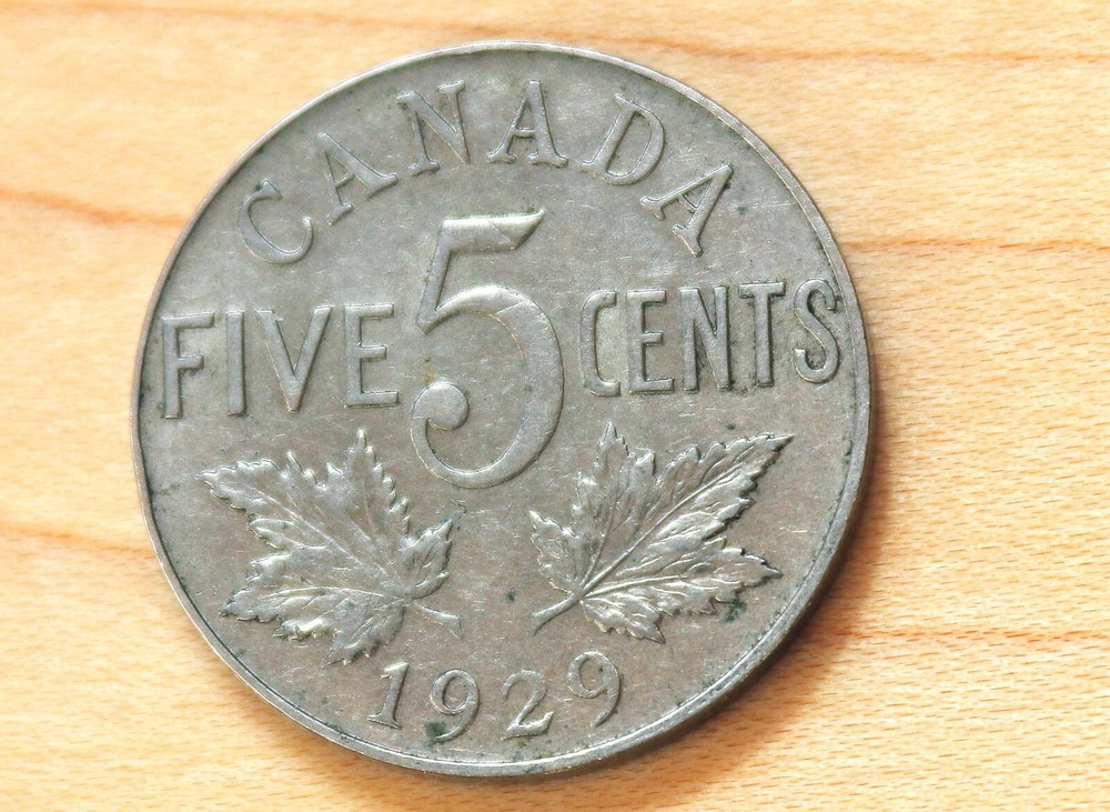 1929 Canada 5 Cents