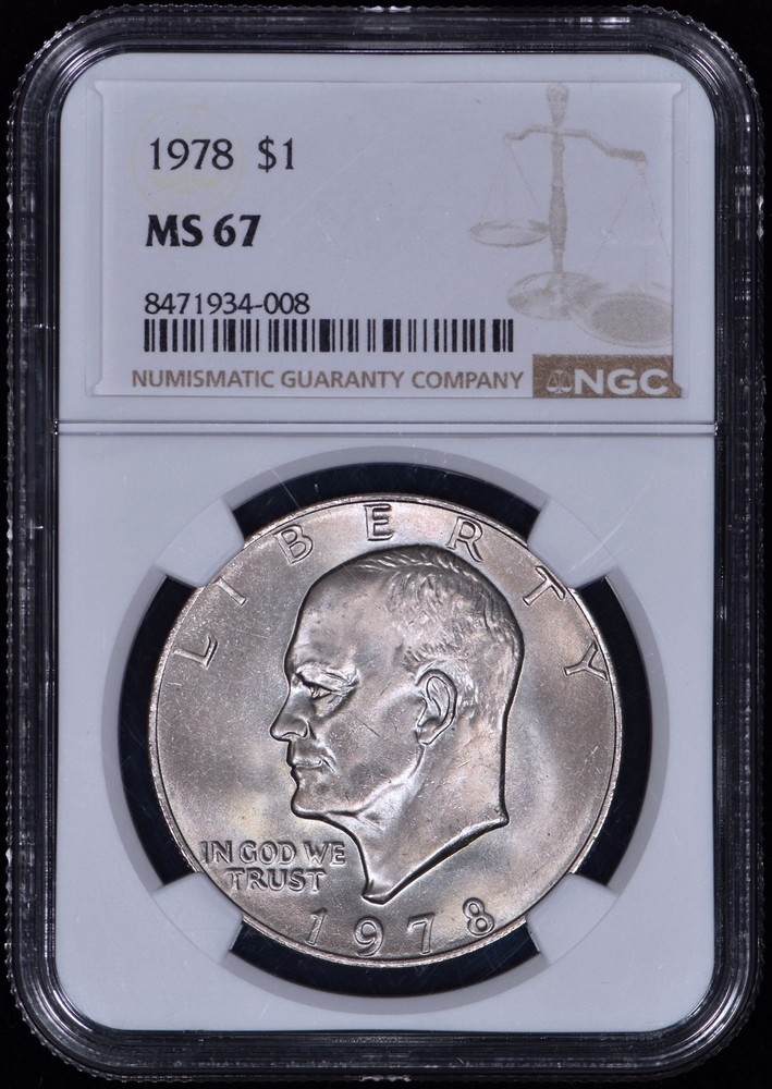1978 Ike Eisenhower Clad Dollar $1 NGC MS67