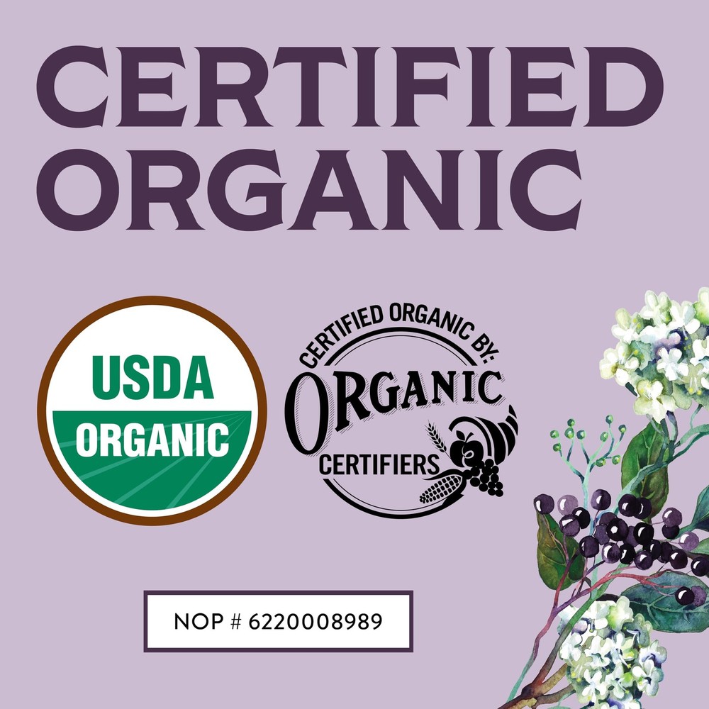 Organic Dried Elderberries - 1lb Bulk - Non-GMO Immune Support