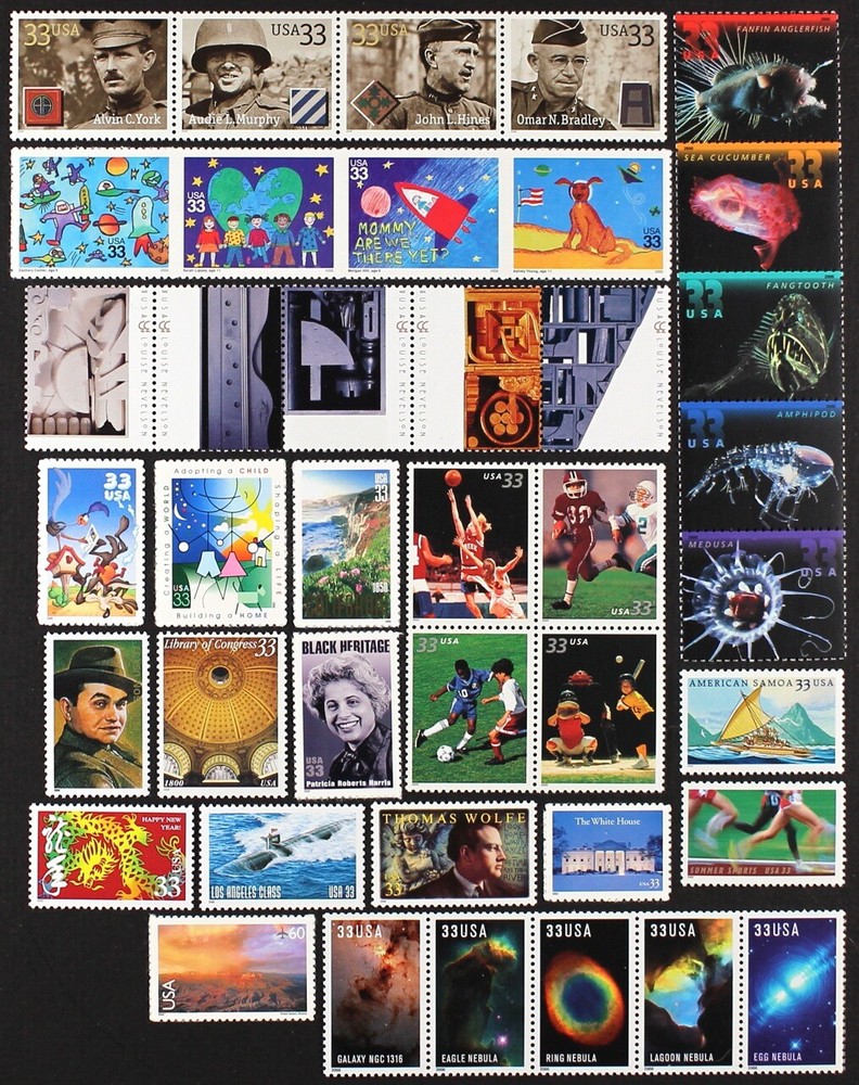 2000 U.S.  Commemorative Year Set, 100 stamps including Sheets MNH, see scans