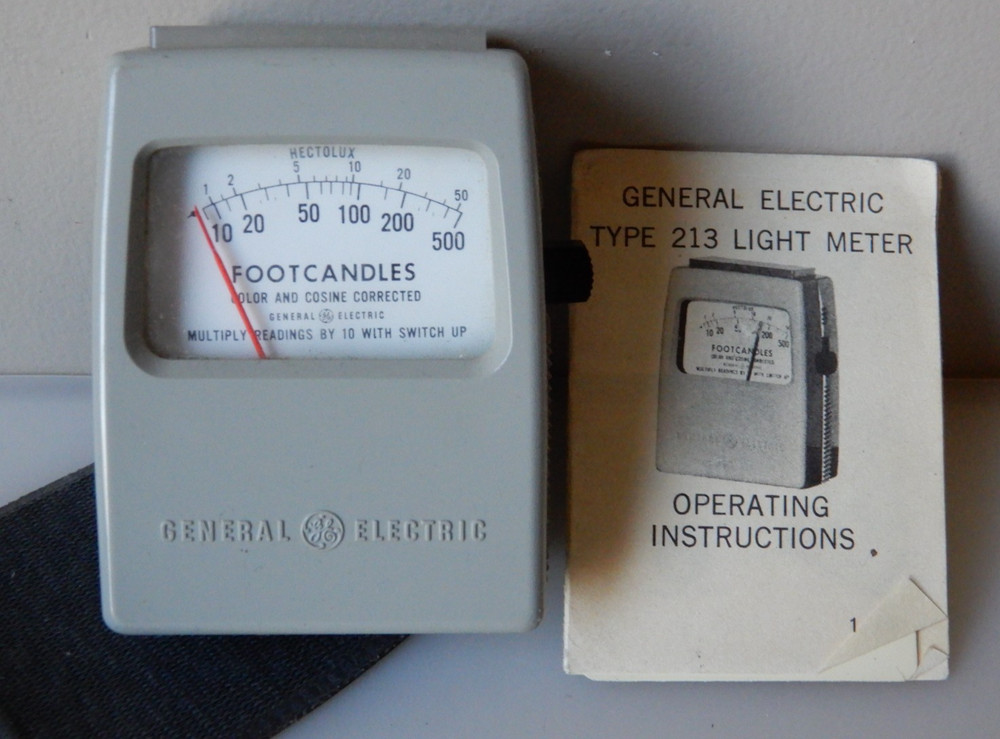 General Electric Type 213 Light Meter + Original Case + Instructions