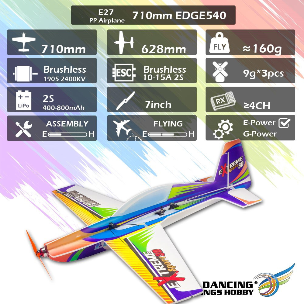 HC-AEO DANCING WINGS MINI EDGE 540 EPP MODEL AIRPLANE PRO-KIT