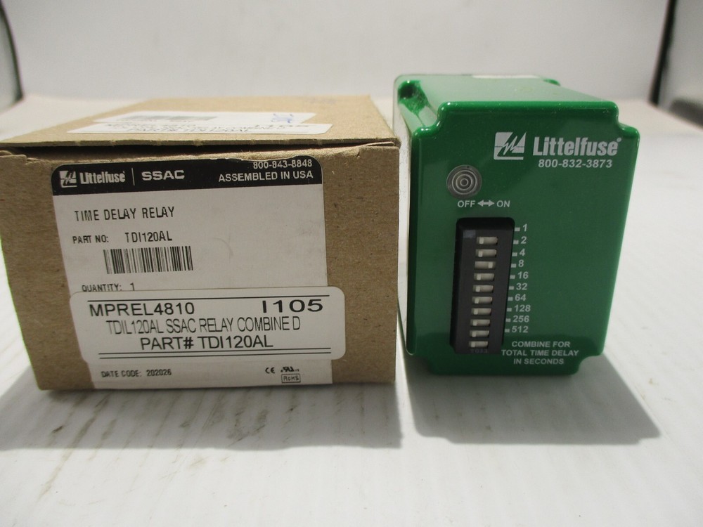 NEW LITTELFUSE SSAC TDI120AL TIME DELAY RELAY