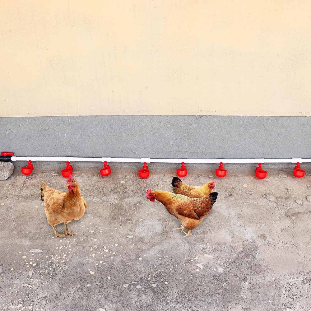 Chicken Coop Accessories – Complete Automatic PVC Pipe Watering System Kit with