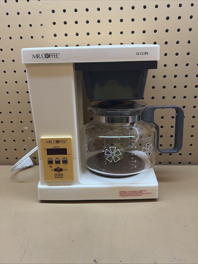 Mr. Coffee SRX20 12-Cup Automatic Drip Coffeemaker with Digital Clock Timer &