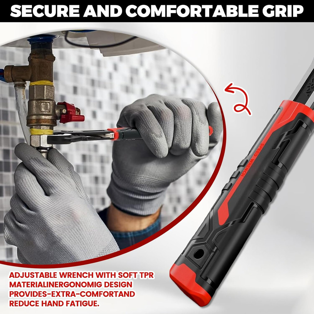 8” 12” Pipe Wrench Set, Self Adjusting Pipe Wrench, Multi-Function Self-Locking