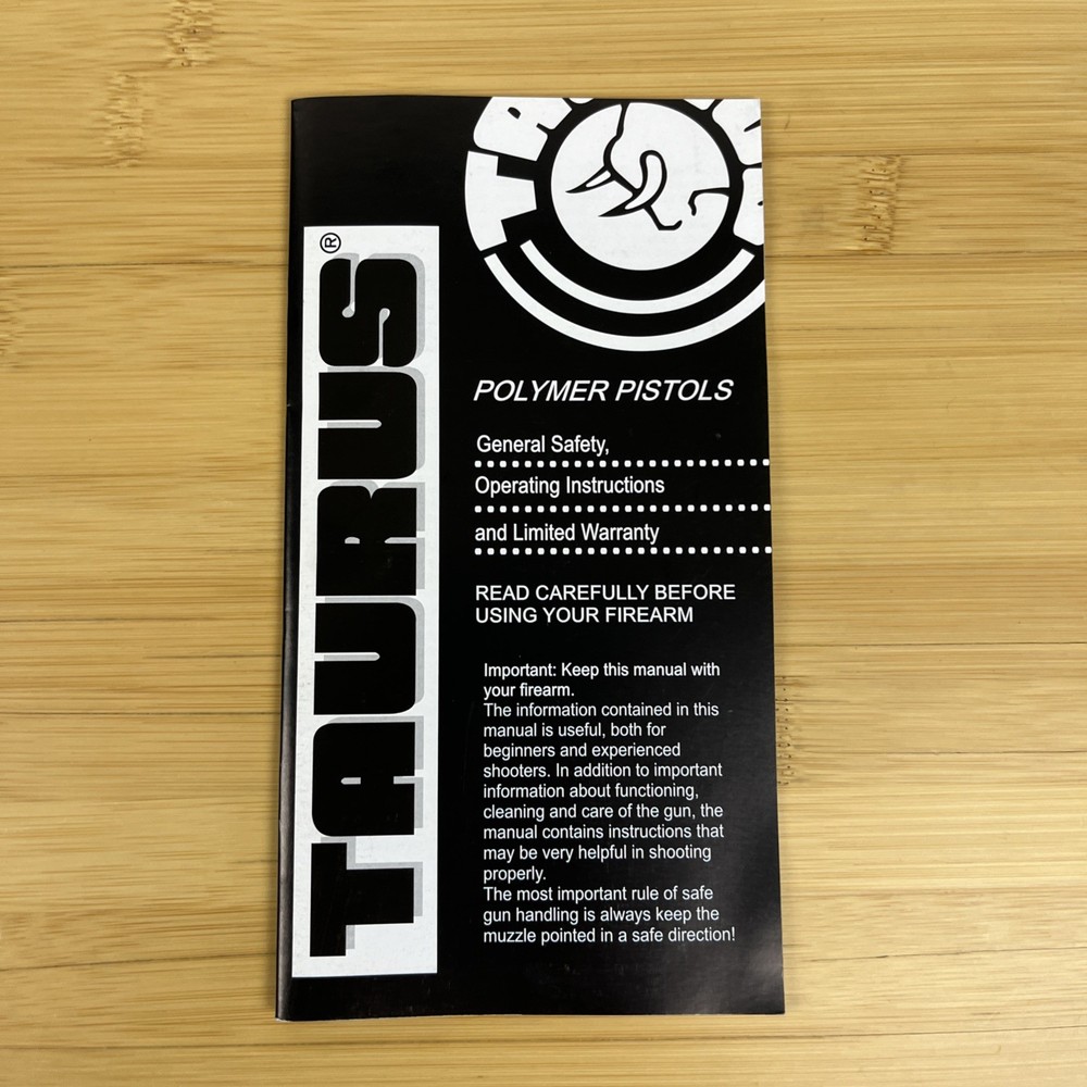 Taurus Polymer Pistol Owners Manual 2010