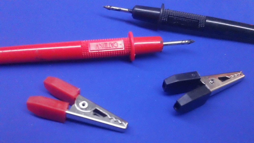 Electronics School Supply VOLTMETER test lead ALLIGATOR clips