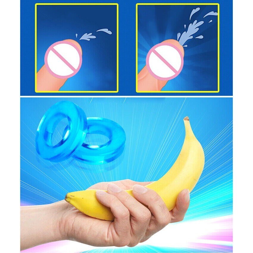 3PCS Reusable Silicone Penis Sleeve Male Ejaculation Delay Ring For Men Set