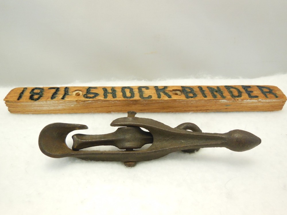1871 ANTIQUE CAST IRON CORN SHOCK BINDER #1