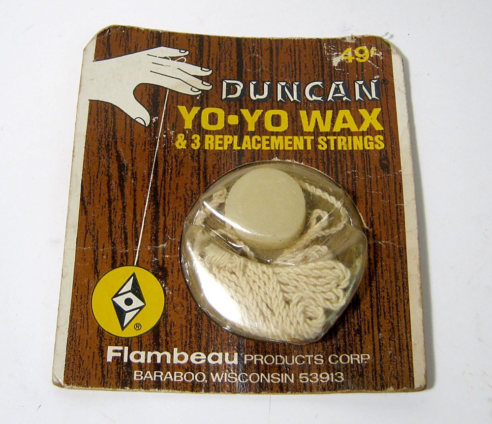 Vintage 1970s Duncan Yo-Yo Wax & Replacement String NIP