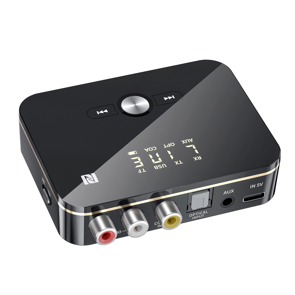 NFC Multi-Function Bluetooth Receiver Wireless 3.5mm AUX to 2RCA Audio Adapter B
