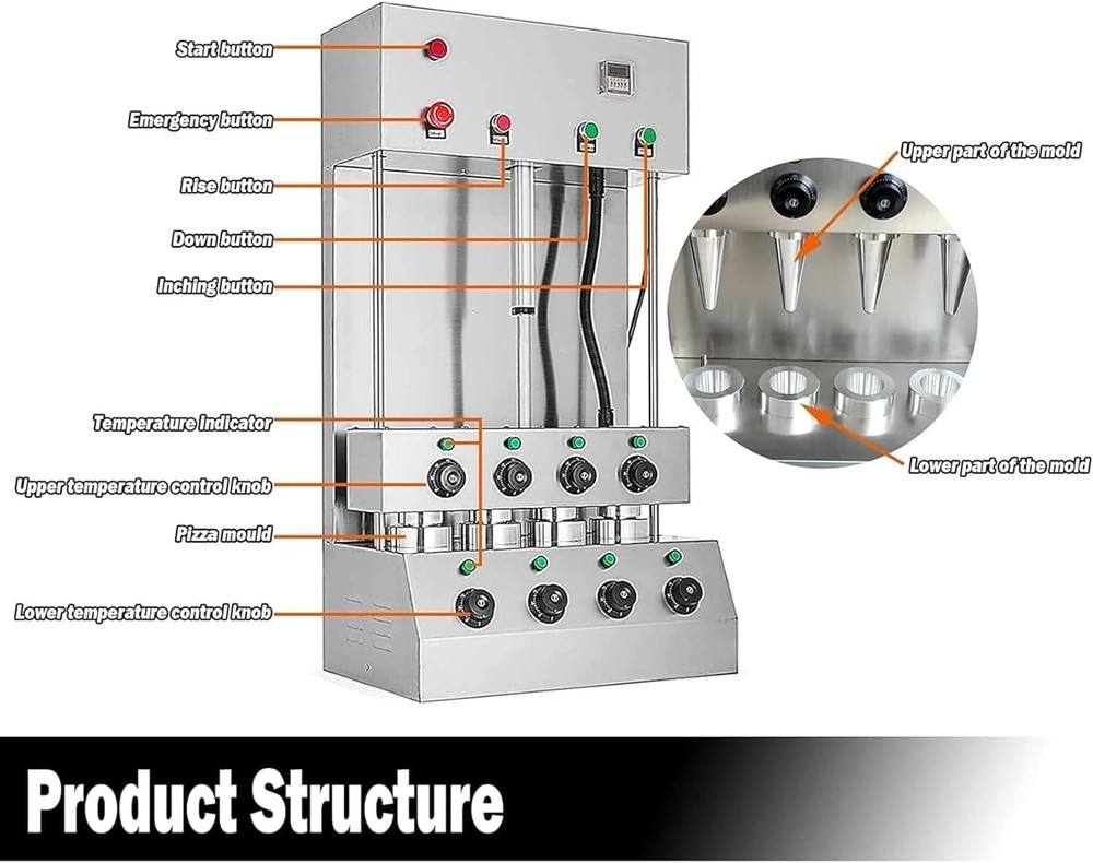 Pizza Cone Maker Commercial Electric Pizza Cone Forming Making Maker Machine