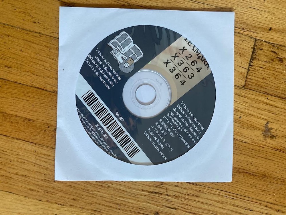 Genuine Lexmark X264 X363 X364 Printer  CD ROM Software CD Driver Disk