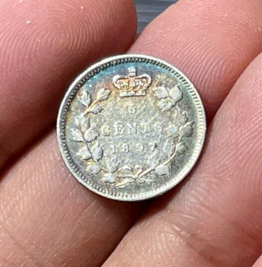 1897 Canada 5 Cents Silver Coin