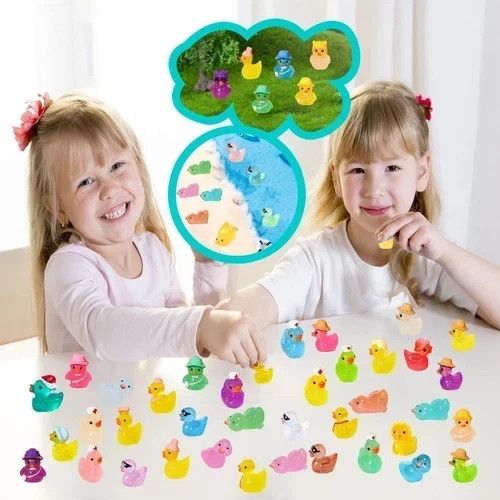 60 Pcs Multicolor Mini Resin Ducks, Tiny Ducks to Hide, Little Ducks...