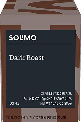 Amazon Brand Solimo Coffee Pods Dark Roast 24 Count