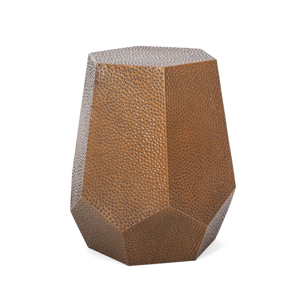 [New]METAL HAMMERED END TABLE