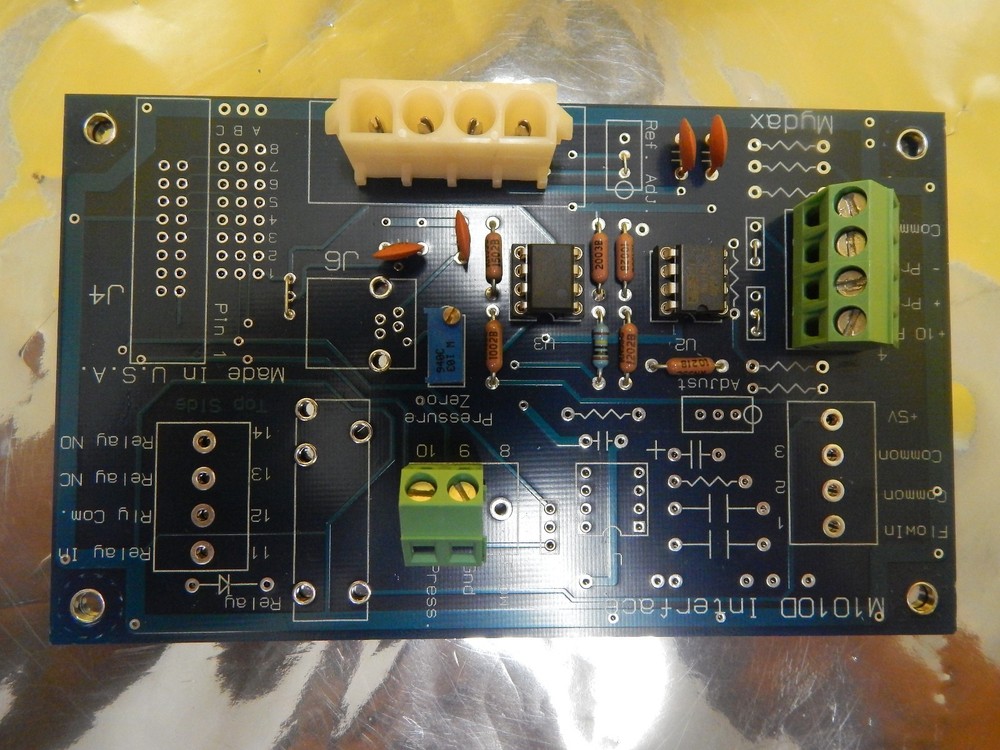 Mydax M1010D Flowmeter Interface Board PCB Chiller 1M9W-T Used Working