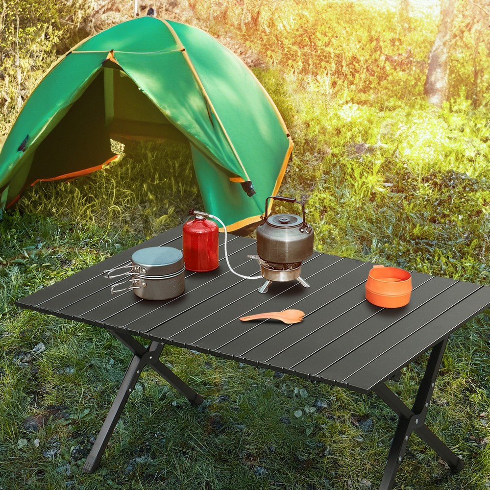 AUTOFOREVER 86*60*42cm Black Camping Roll Table