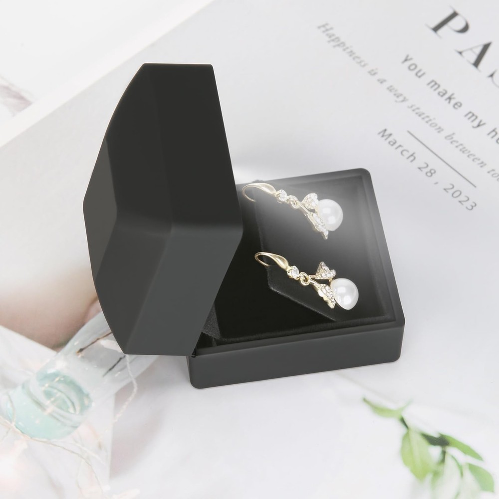 LED Stud Earring Jewelry Gift Box for Proposal, Wedding, Engagement，Birth