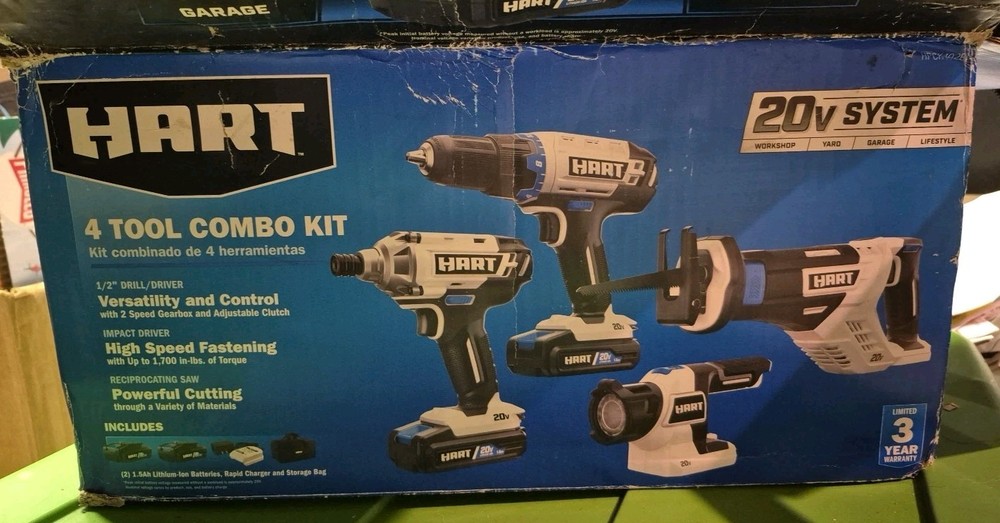 Hart HPCK402B Cordless 4-Tool Combo Kit