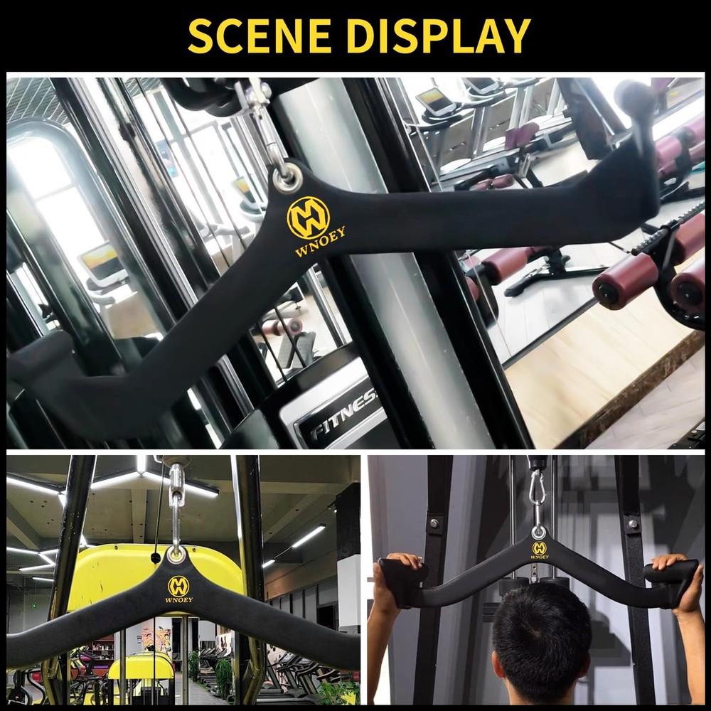 Lat Pull Down Bar, LAT Pulldown Attachments T-bar V-bar,Pull Down Bar with Er...