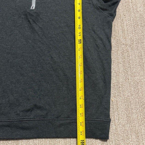 Collars & Co Mens Small Grey Heather Cloud Cotton Quarter Zip Pullover