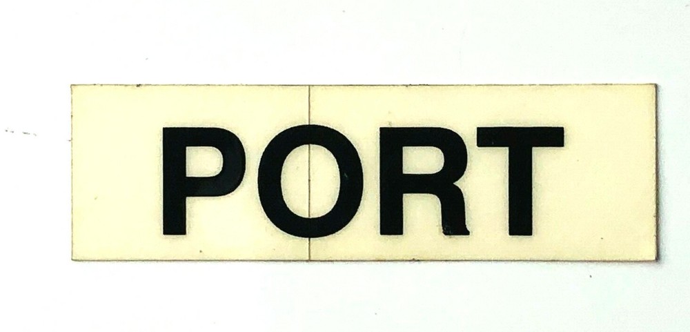 Boat / Marine Black Port Decal / Label