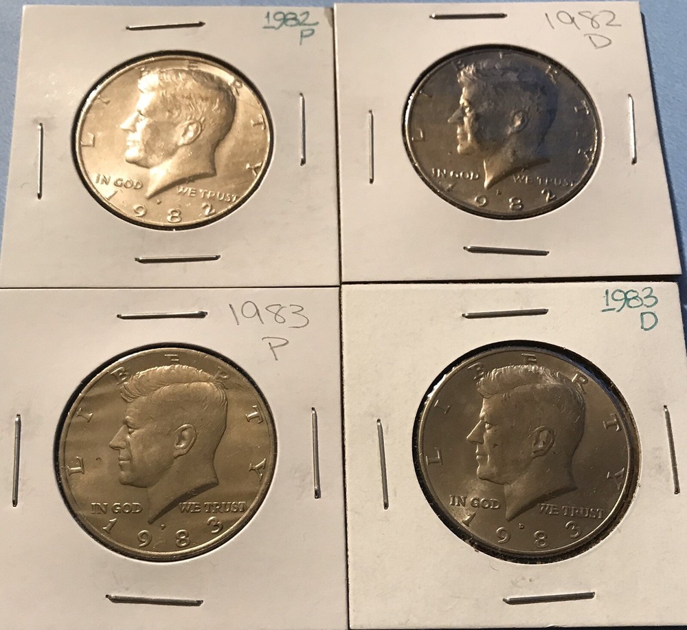 1982-P&D and 1983-P&D Kennedy Half Dollar set