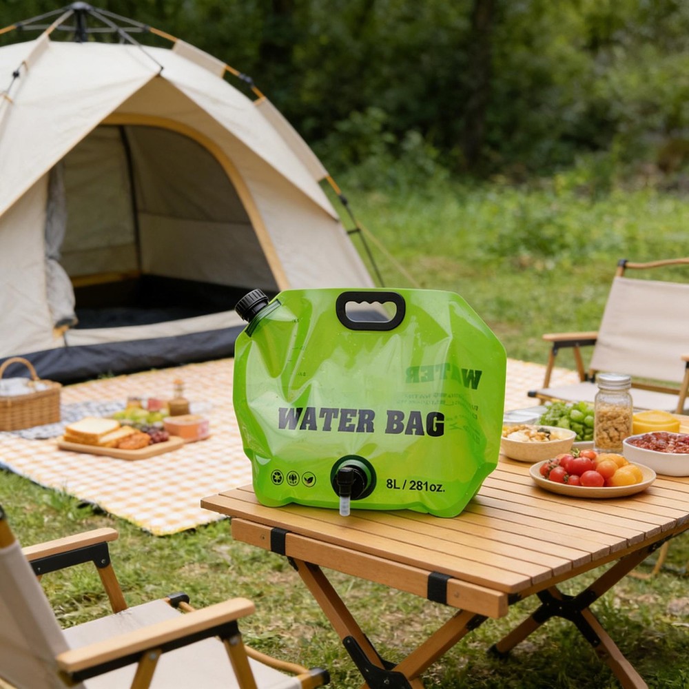 Camping Water Container 8L Leakproof Foldable Pouch Water Container