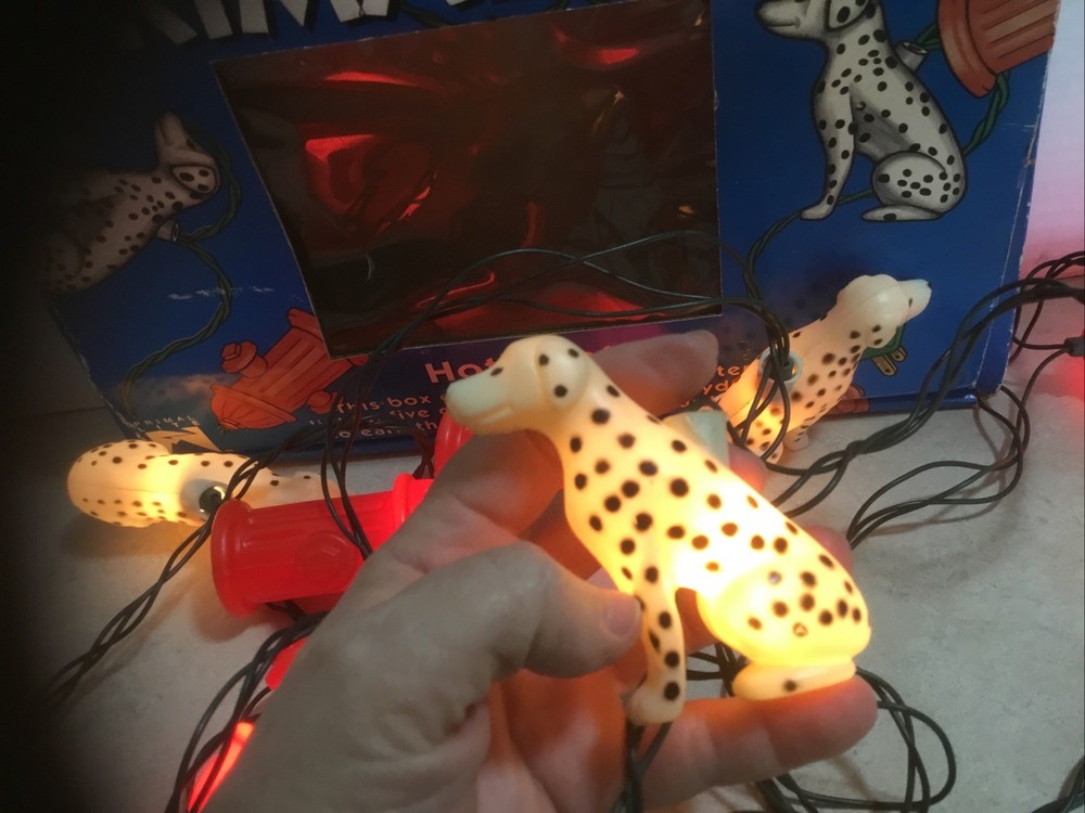 Primal Lite Hot Spots Vintage String Light Set Dalmation Dog Fire Hydrants