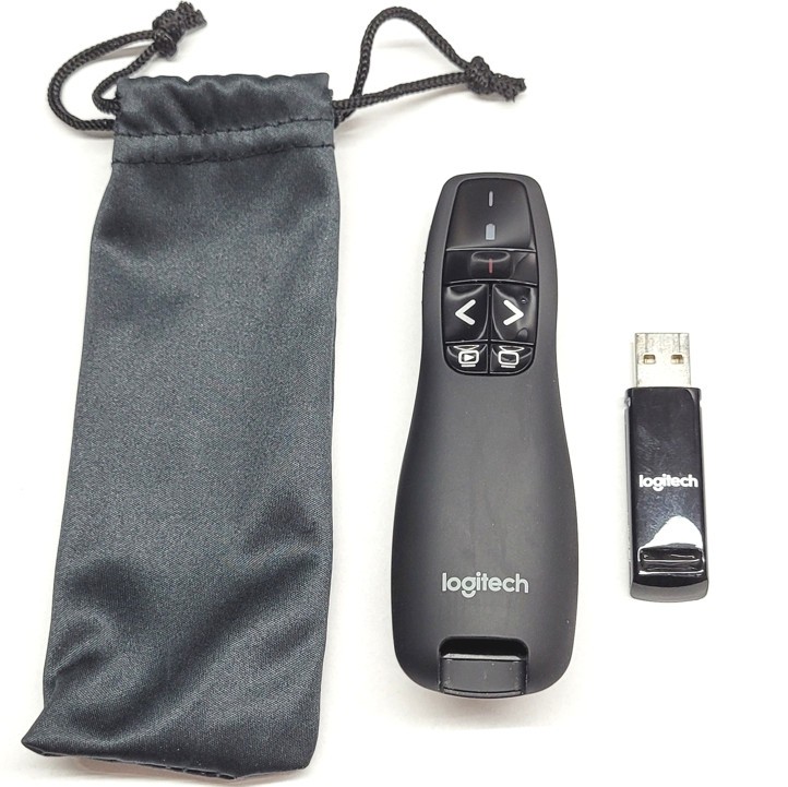 Logitech R400 Wireless Presenter Presentation Remote Control w/ Laser Pointer