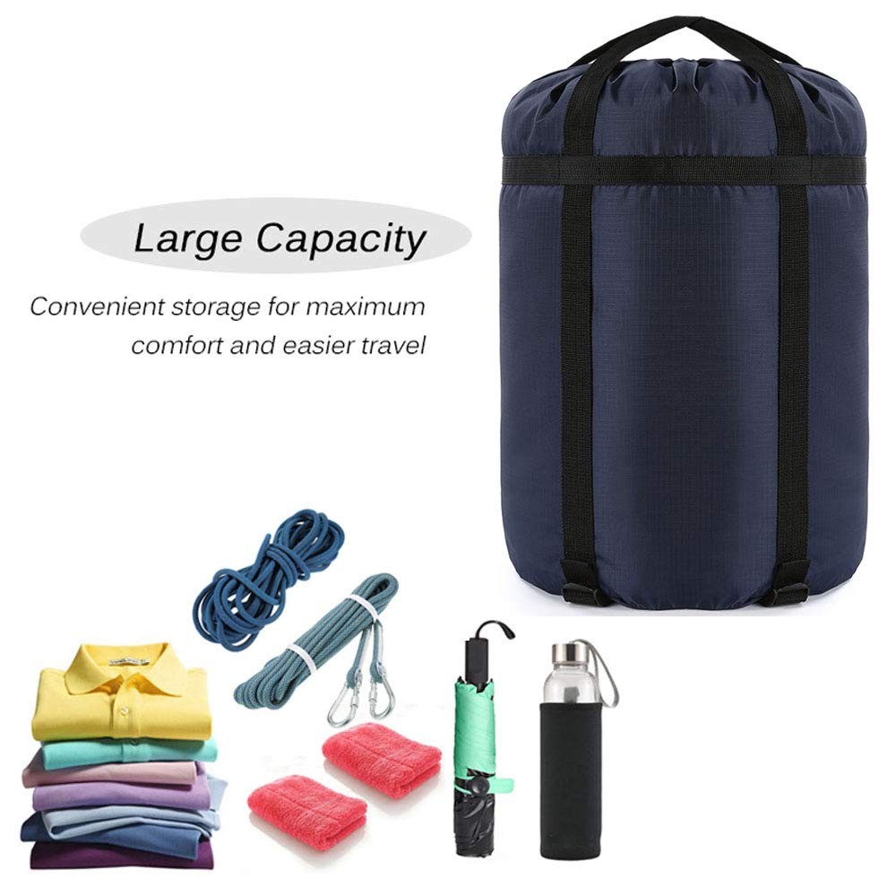 2x 24L Sleeping Bag Stuff Sack Black Compression Sack for Backpacking & Camping