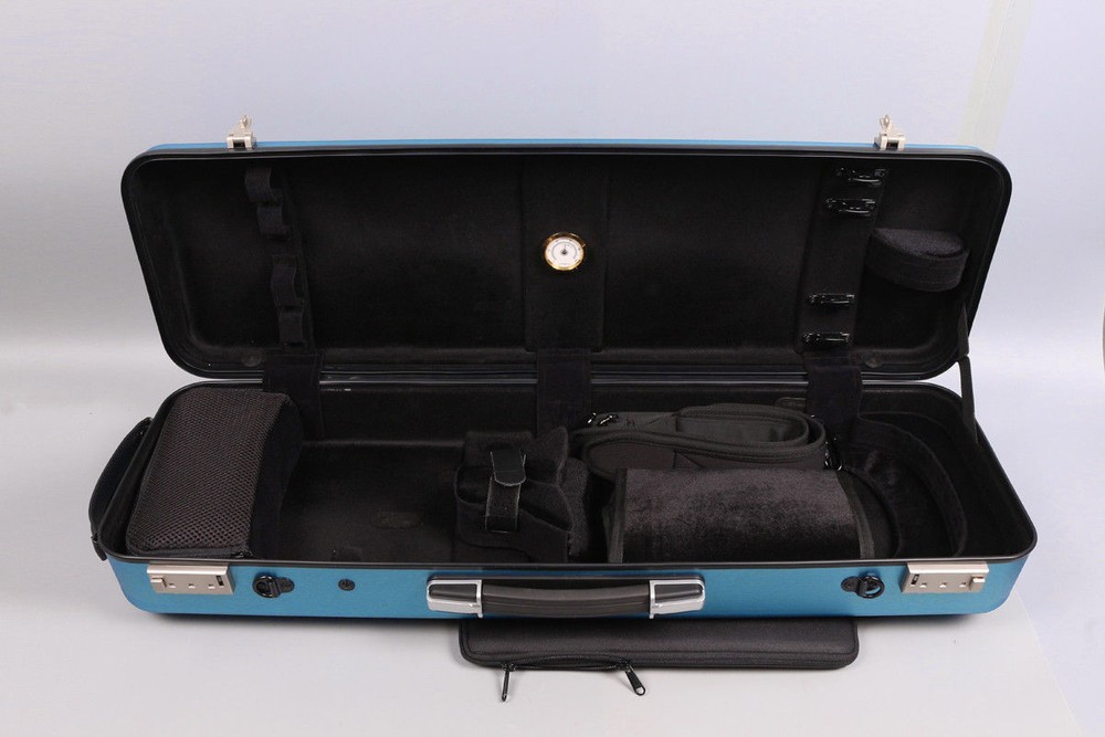 Violin case 4/4 Carbon Fiber Violin Box Strong Light Hard Case code lock blue