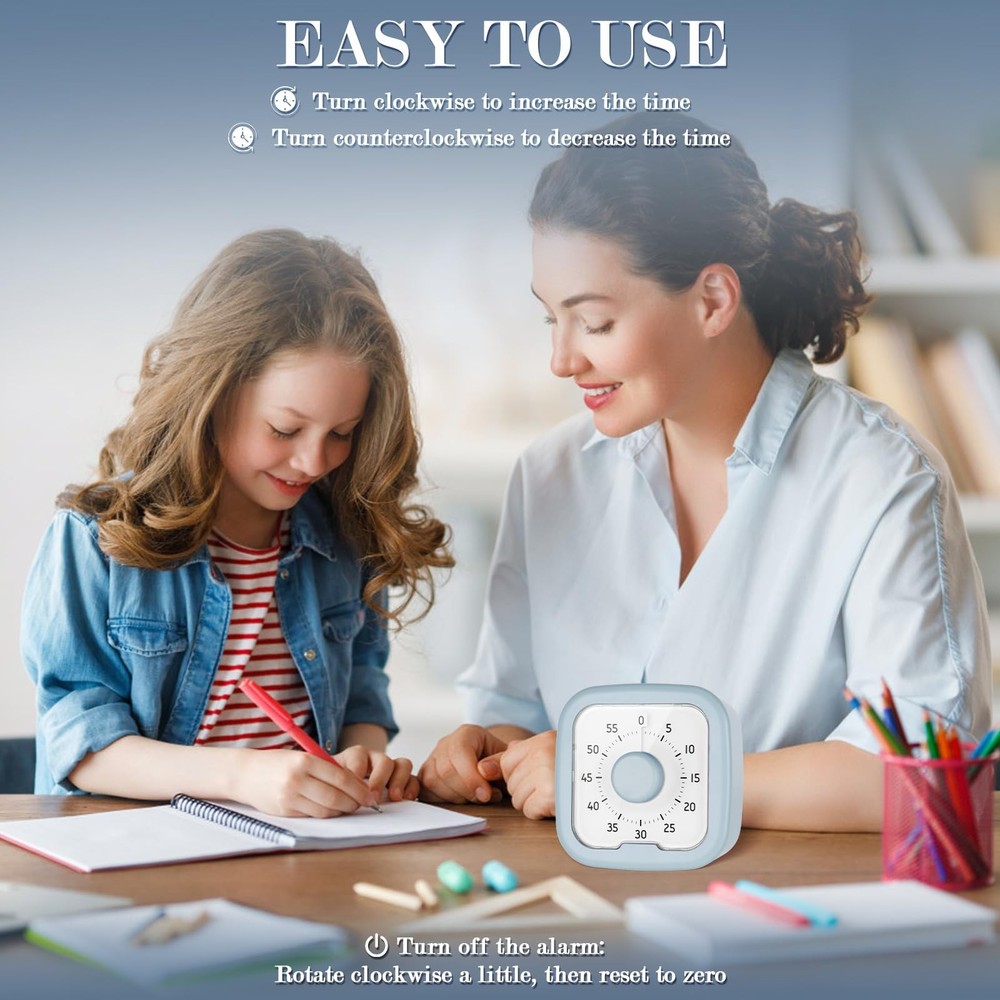 Visual Timer, 60 Minute Countdown Timer for Adults, Pomodoro Timer for Classr...