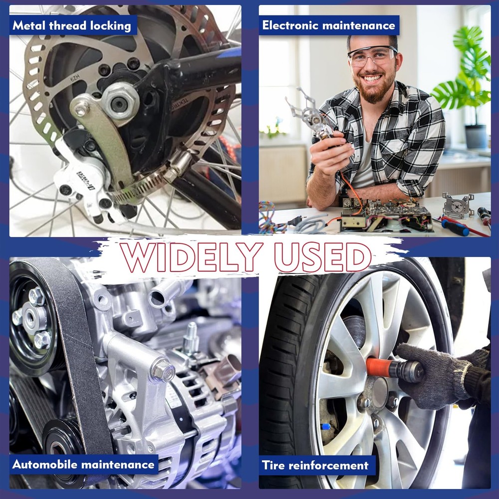 Thread Lock Blue and Red, Threadlocker Medium and High Strength, Thread Locke...