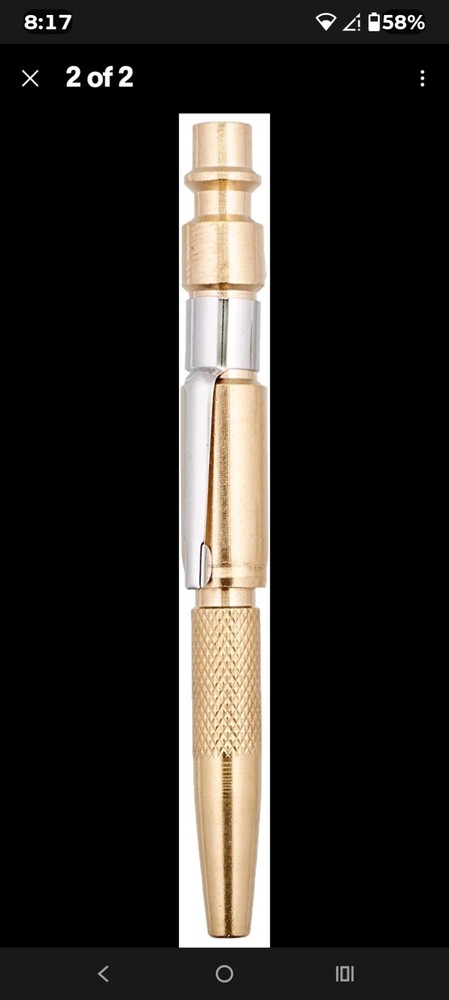 New 4.5" Solid Brass Adjustable Pocket Air Blow Gun