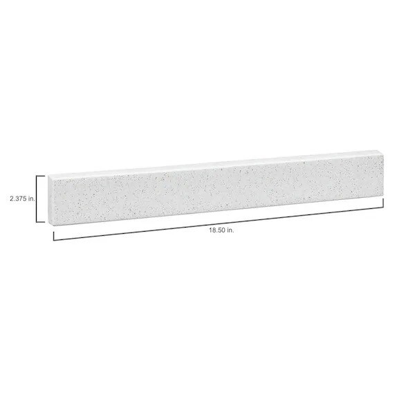 NEW UBS19Y-ARCY 18-1/2 in. Solid Surface Technology Backsplash in Arctic White