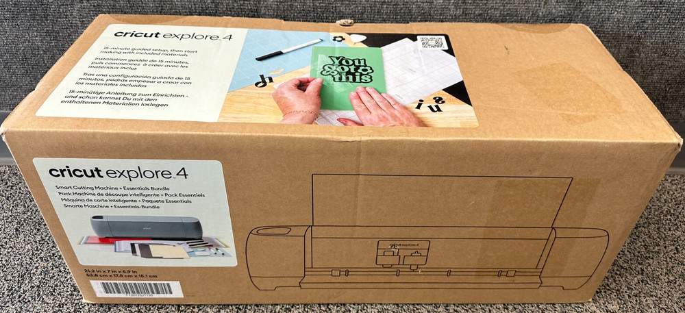 New Cricut Explore 4 Cutting Machine 2011075 + ESSENTIALS BUNDLE
