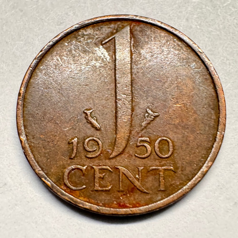 1950 Netherlands 1 Cent - Beautiful Coin - #A-025-B