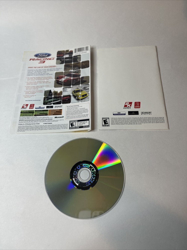 Ford Racing 3 (Microsoft Xbox, 2005) Disc Manual Case Art Only TESTED