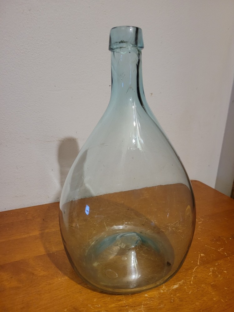Open Pontil Chestnut Flask 11" Tall
