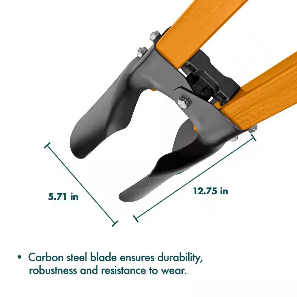47 In. L Wood Handle Steel Post Hole Digger