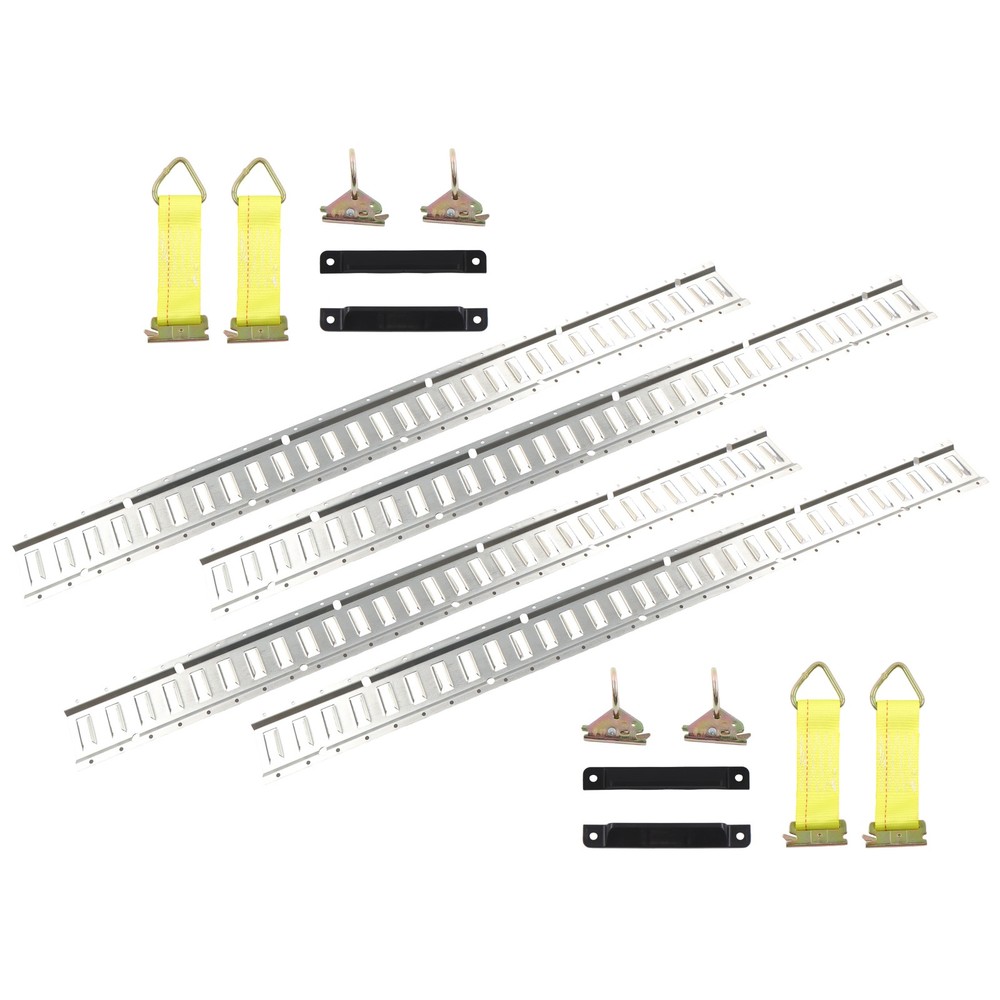 16 Piece 5' Galvanized E Track Rail Set Finish Includes Hardware Kit For Trailer