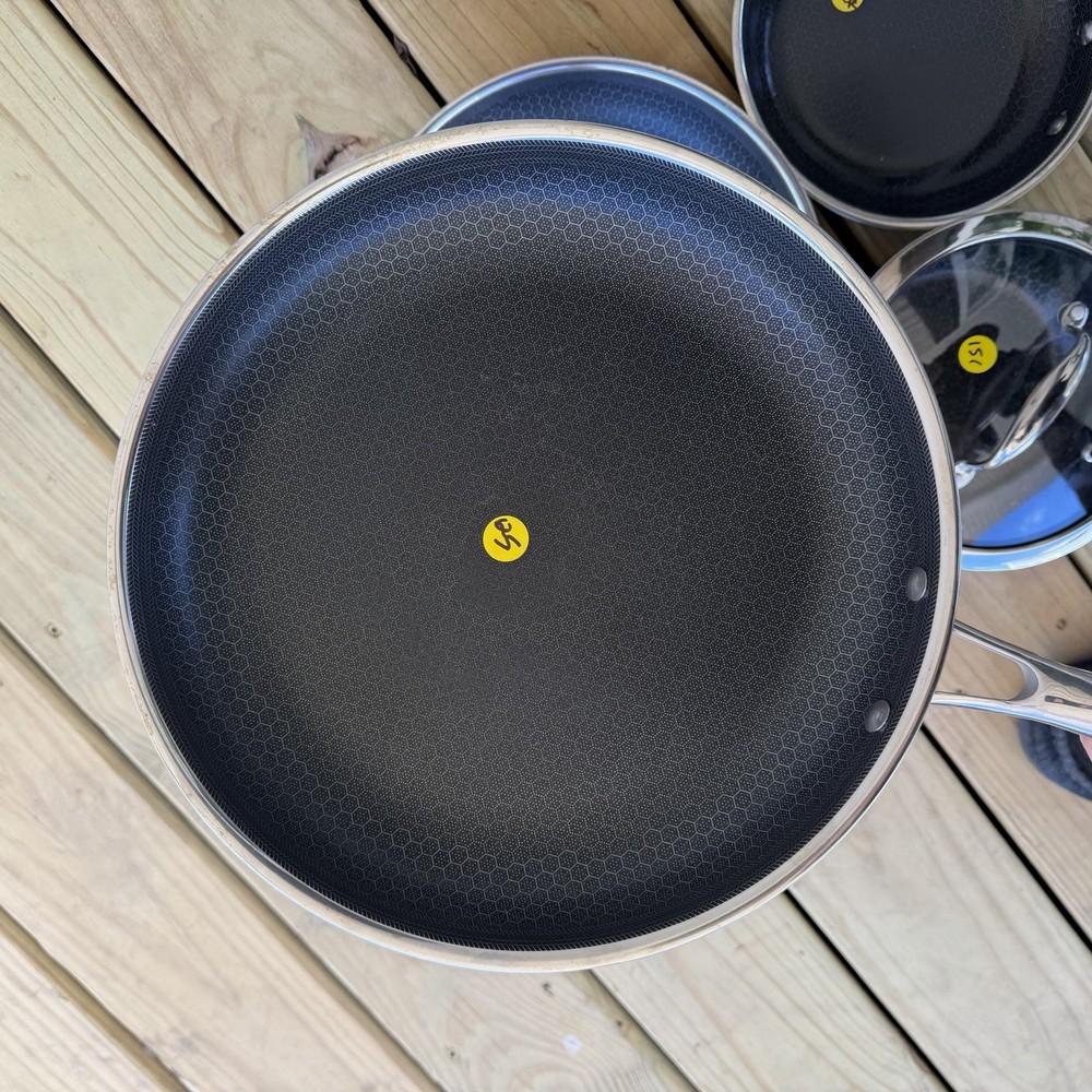 Hexclad Hybrid Cookware 6 Piece Set Preowned Great Condition