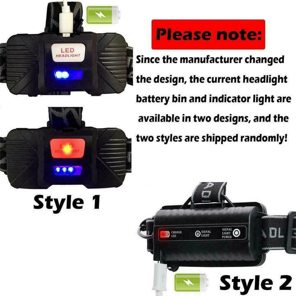 Super Bright LED Zoom Headlamp USB Rechargeable Headlight Head Torch US