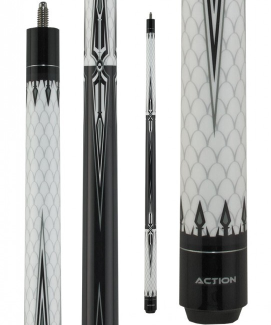Action BW17 Black and White Pool Cue
