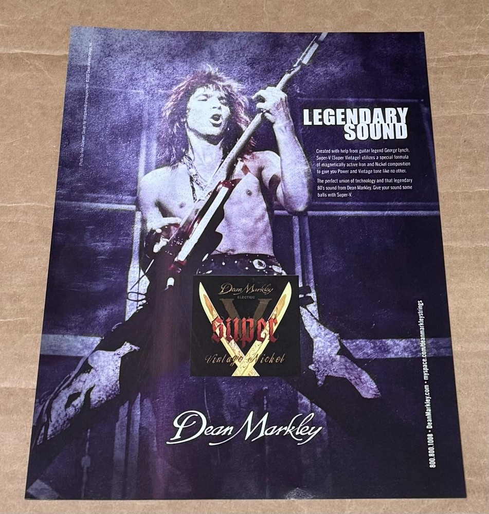 Dean Markley Strings - George Lynch - 2007 Print Advertisement