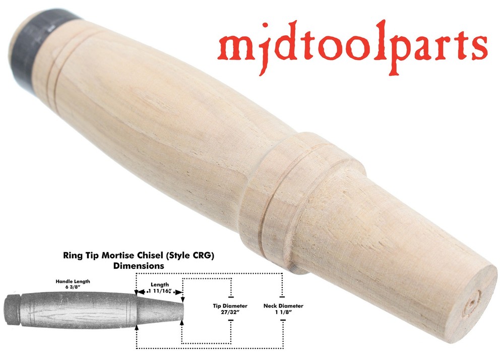 Amish Turned Hickory Socket Mortise Chisel Handle - Style CRG - mjdtoolparts
